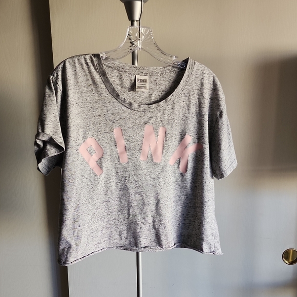 "PINK" VS Crop Top/Tee Shirt 🩶 - Picture 1 of 9